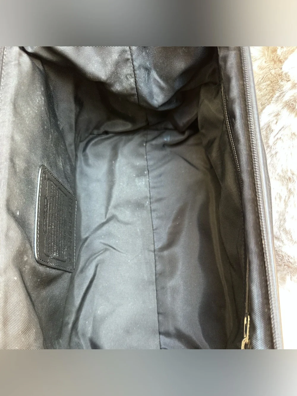 Coach Twill Travel Kit style # 5488 Black Canvas/Leather‎ toiletries rare